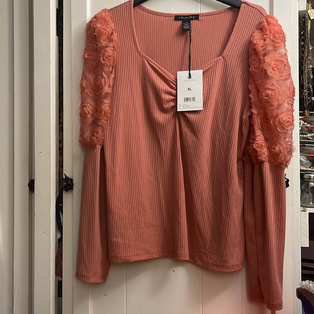 Orange color blouse new with tags
